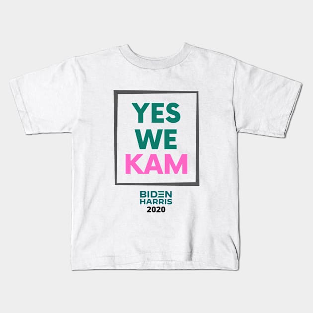 Biden Harris 2020 AKA BH2020 Pink + Green T-Shirt Kids T-Shirt by ShopFreeThePeople